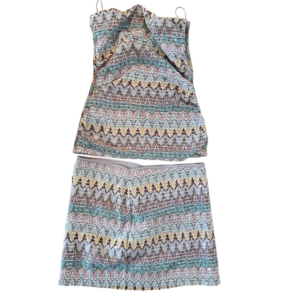 Women’s Patterned Two-Piece Skirt Set in Multicolor